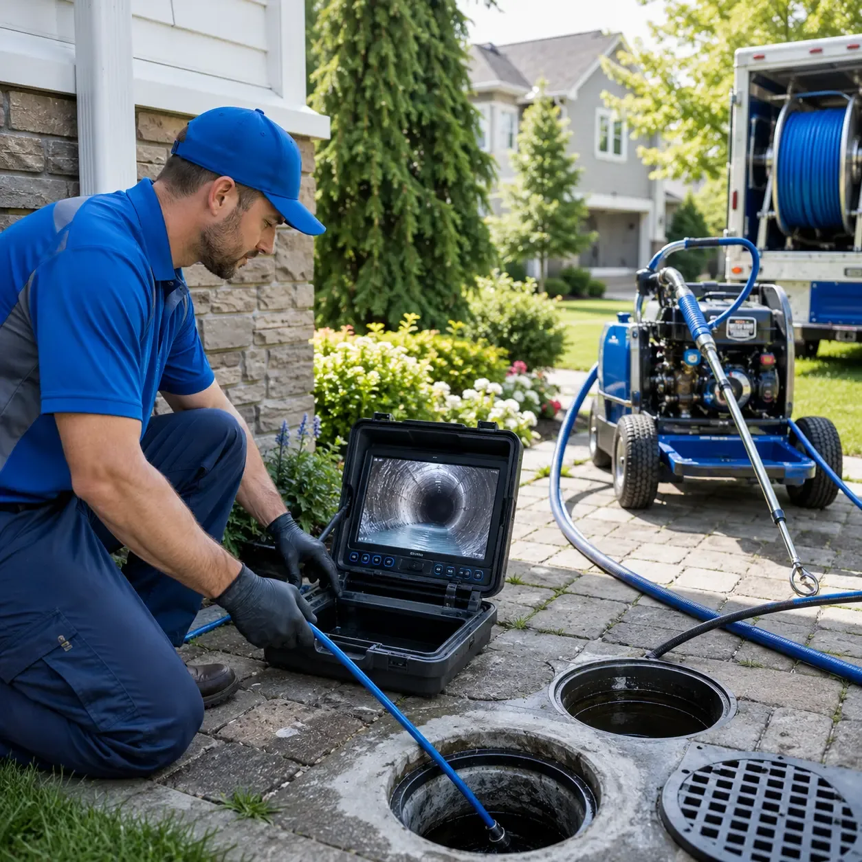 Outdoor drain cleaning professionals serving Westport, IN